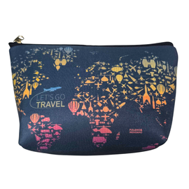 CARTUCHERA SIMPLE SIMIL NEOPREN / NECESER - MAPA TRAVEL